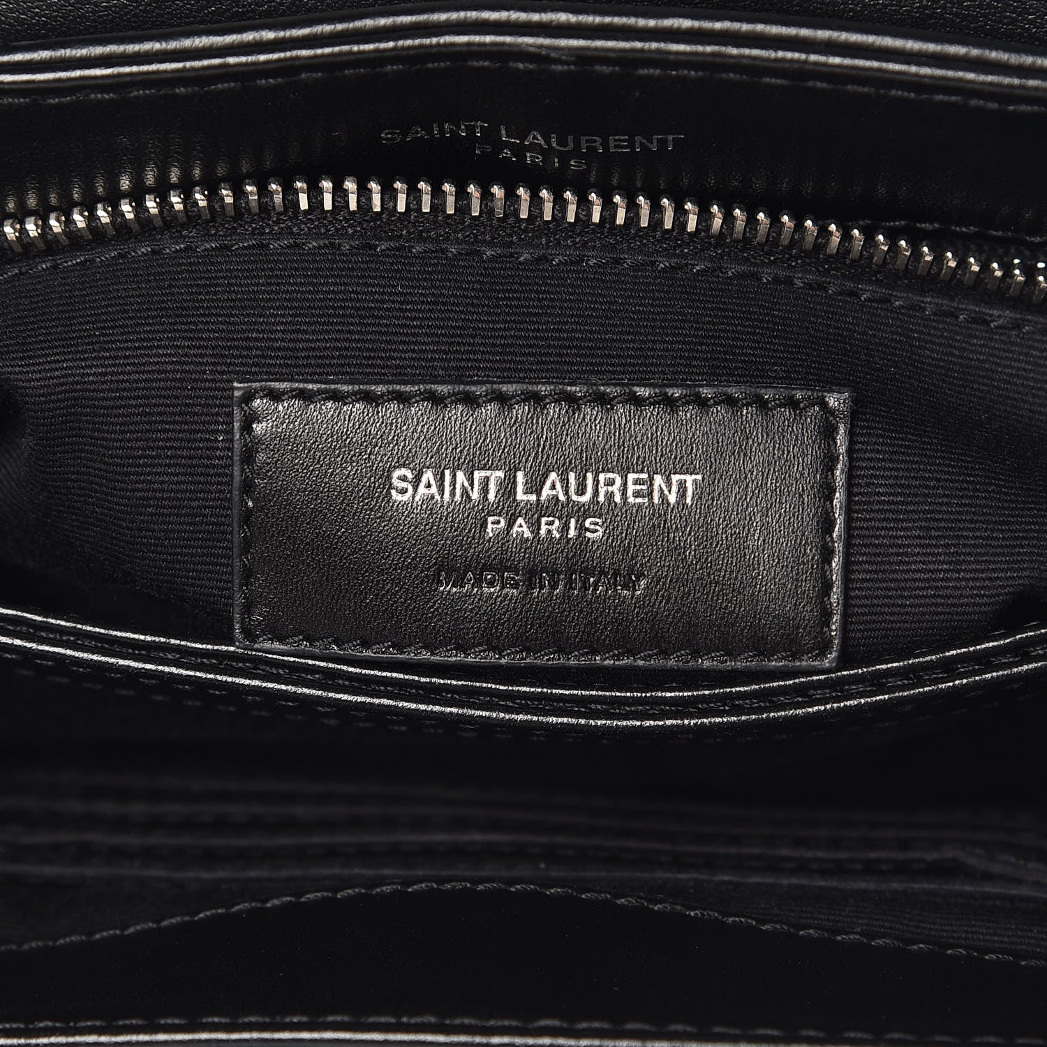 Saint Laurent Calfskin Y Quilted Monogram Toy Loulou Crossbody Bag Black 7 of 12
