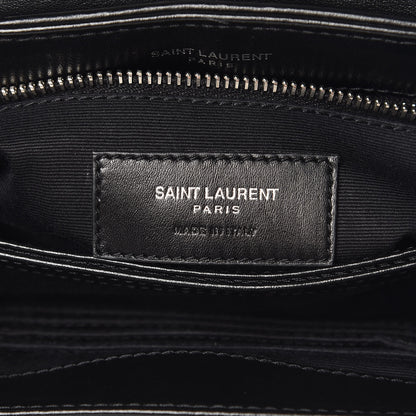 Saint Laurent Calfskin Y Quilted Monogram Toy Loulou Crossbody Bag Black 7 of 12