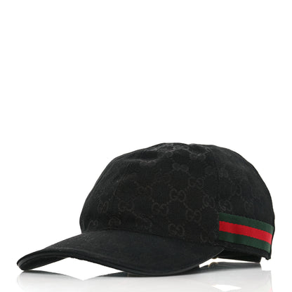 Gucci Monogram Web Baseball Hat M Black 1 of 8