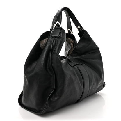 Gucci Calfskin Large Soft Stirrup Shoulder Bag Black 3 of 12