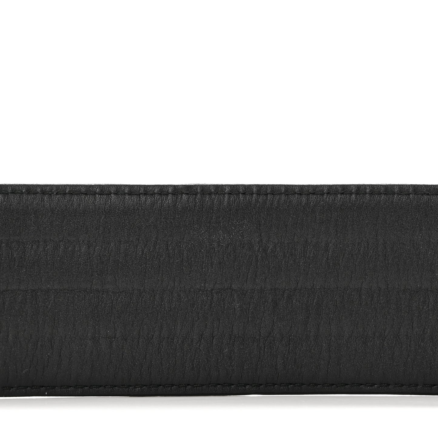 Calfskin Stitched CC Belt Black