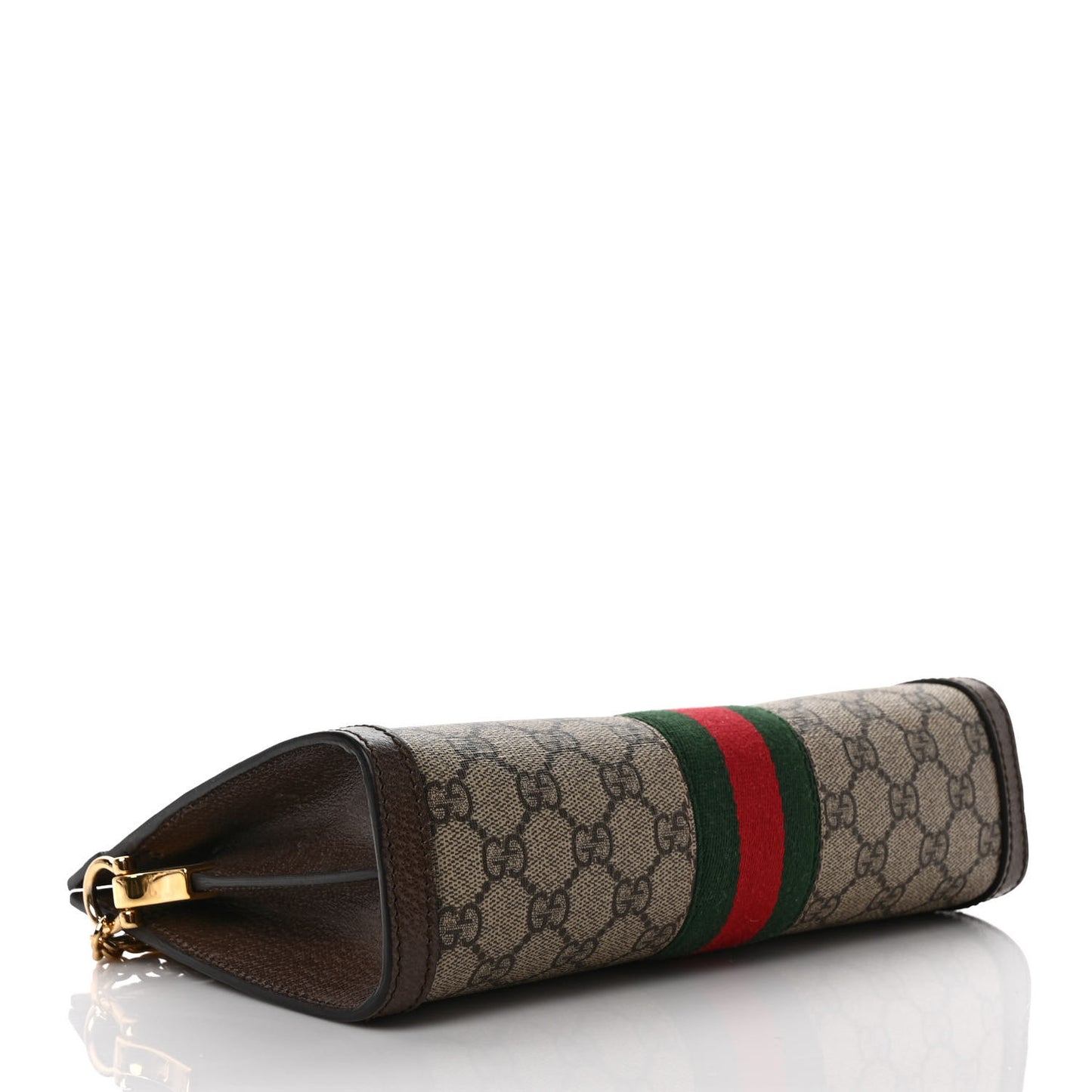 GG Supreme Monogram Web Small Ophidia Chain Shoulder Bag Brown