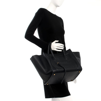 Celine Natural Calfskin Medium Phantom Luggage Navy Blue 2 of 8