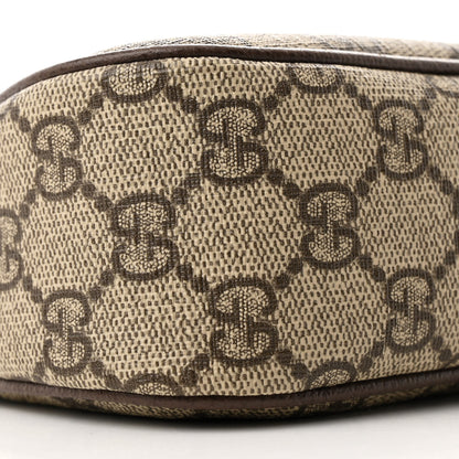 Gucci GG Supreme Monogram Textured Dollar Calfskin Web Small Ophidia GG Handbag Beige Ebony New Acero 9 of 11