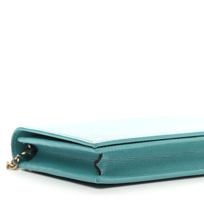 Gucci Shangai Calfskin Medium Betty Chain Wallet Fresia Blue 8 of 11