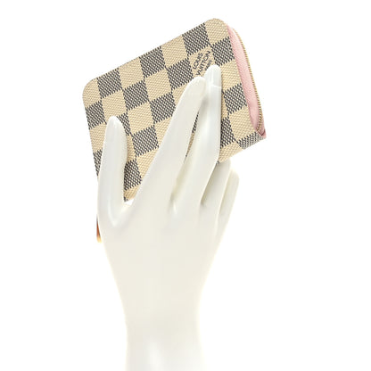 Louis Vuitton Damier Azur Zippy Coin Purse Rose Ballerine 2 of 6