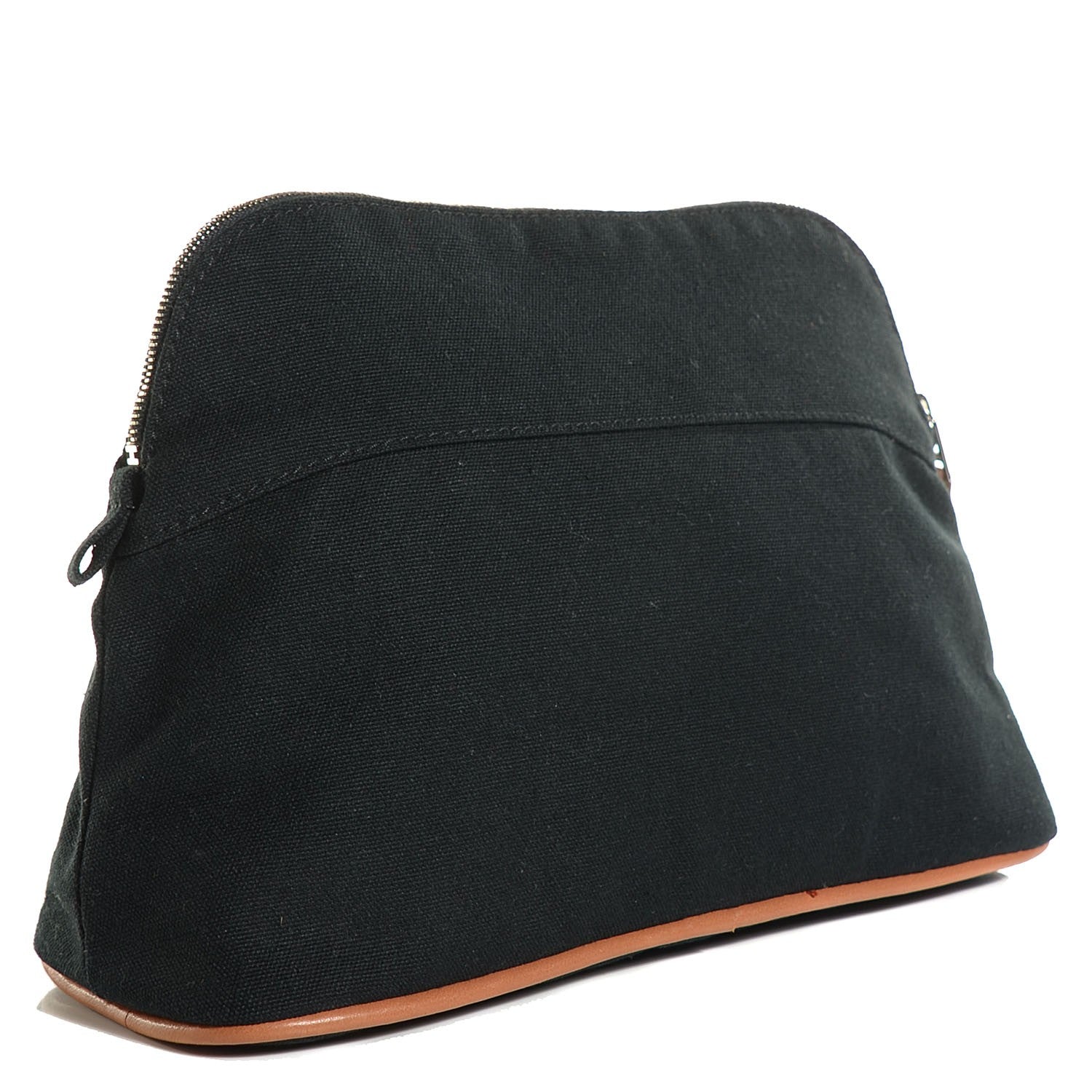 Hermes Cotton Canvas Bolide Travel Cosmetic Pouch Black 3 of 11