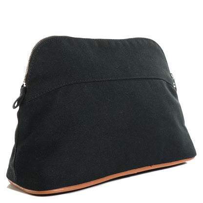 Hermes Cotton Canvas Bolide Travel Cosmetic Pouch Black 3 of 11