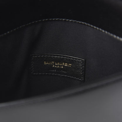 Saint Laurent Smooth Shiny Calfskin Monogram Uptown Baby Pouch Black 6 of 9