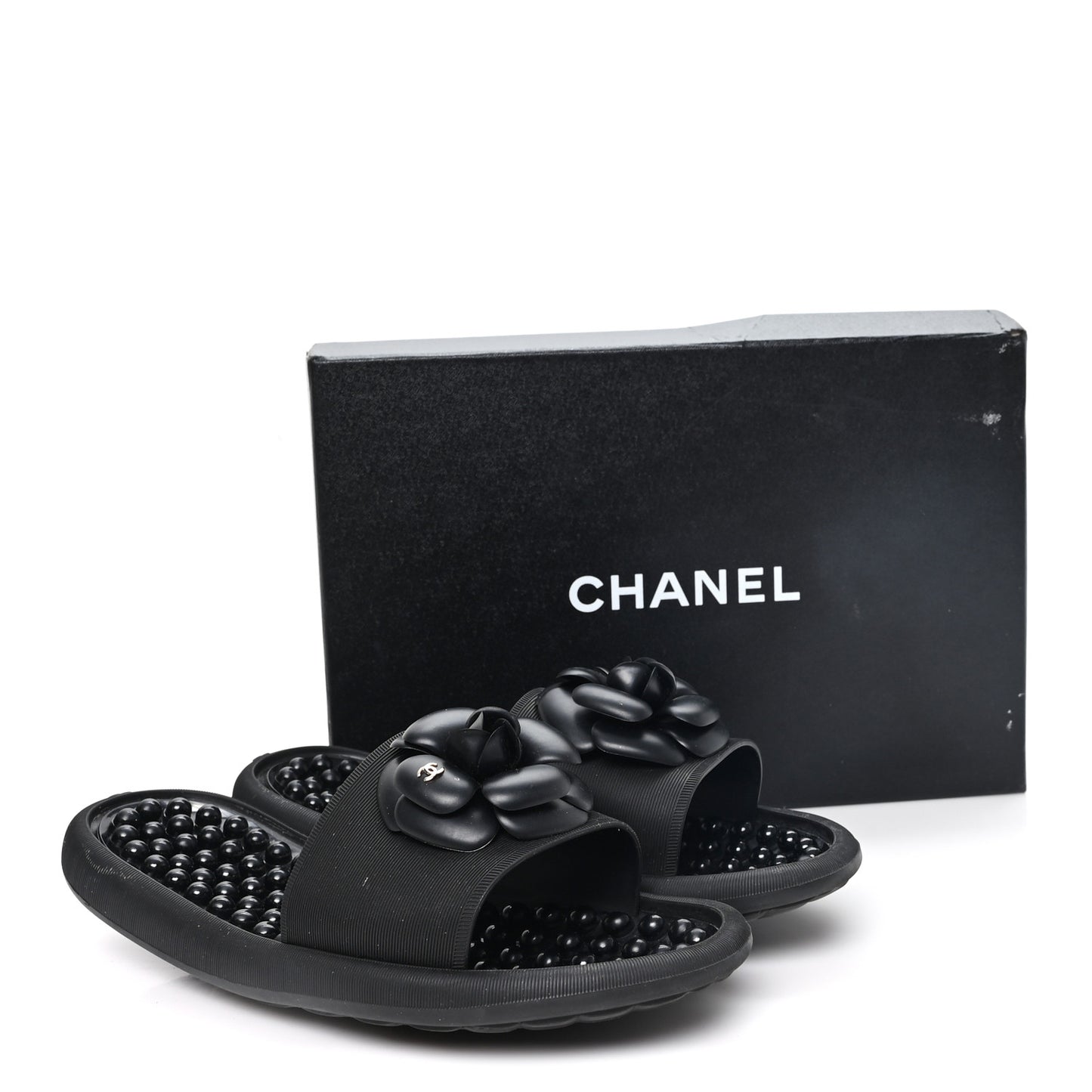 Thermoplastic PVC Camellia Mule Sandals 41 Black