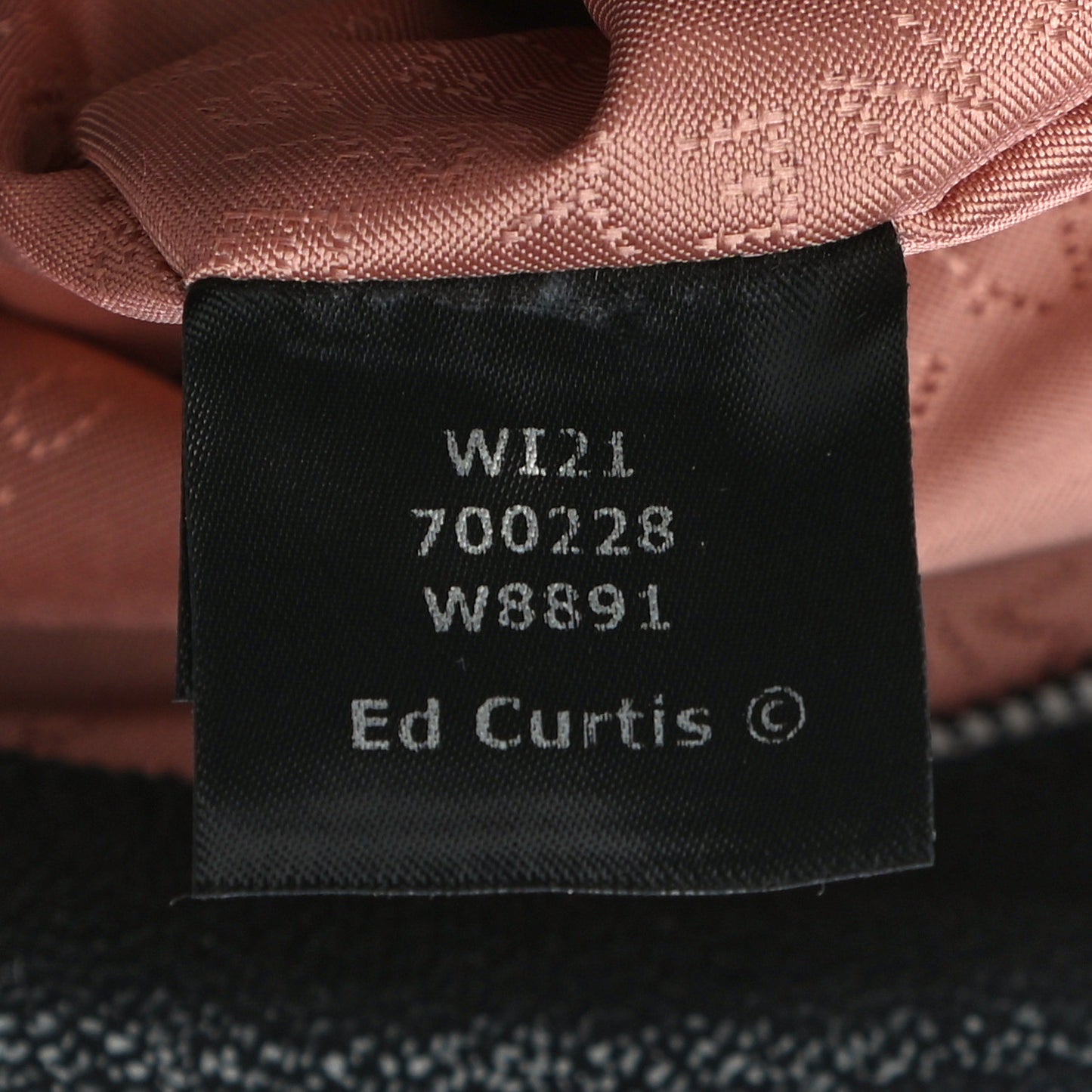 X ED CURTIS Shaggy Deer Logo Embroidered Large Falabella Black