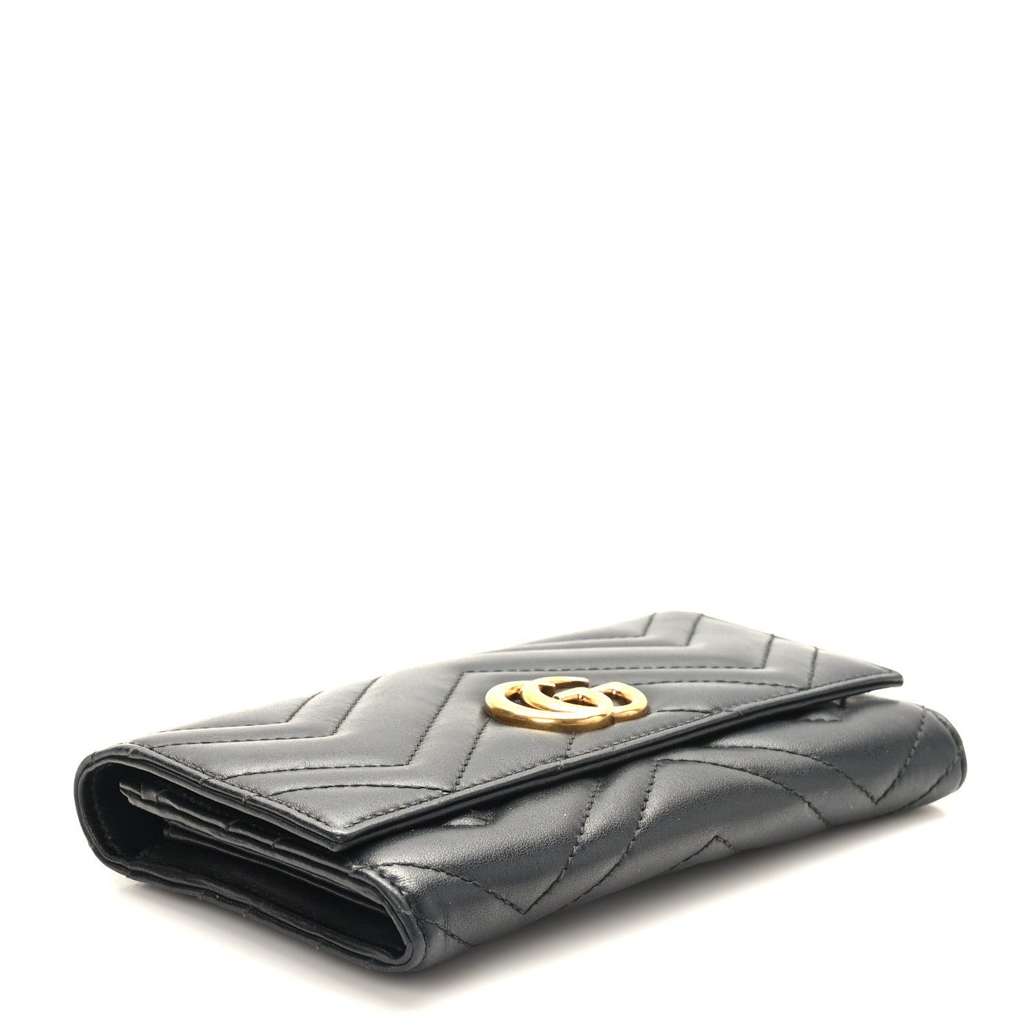 Gucci Calfskin Matelasse GG Marmont Continental Wallet Black 4 of 7
