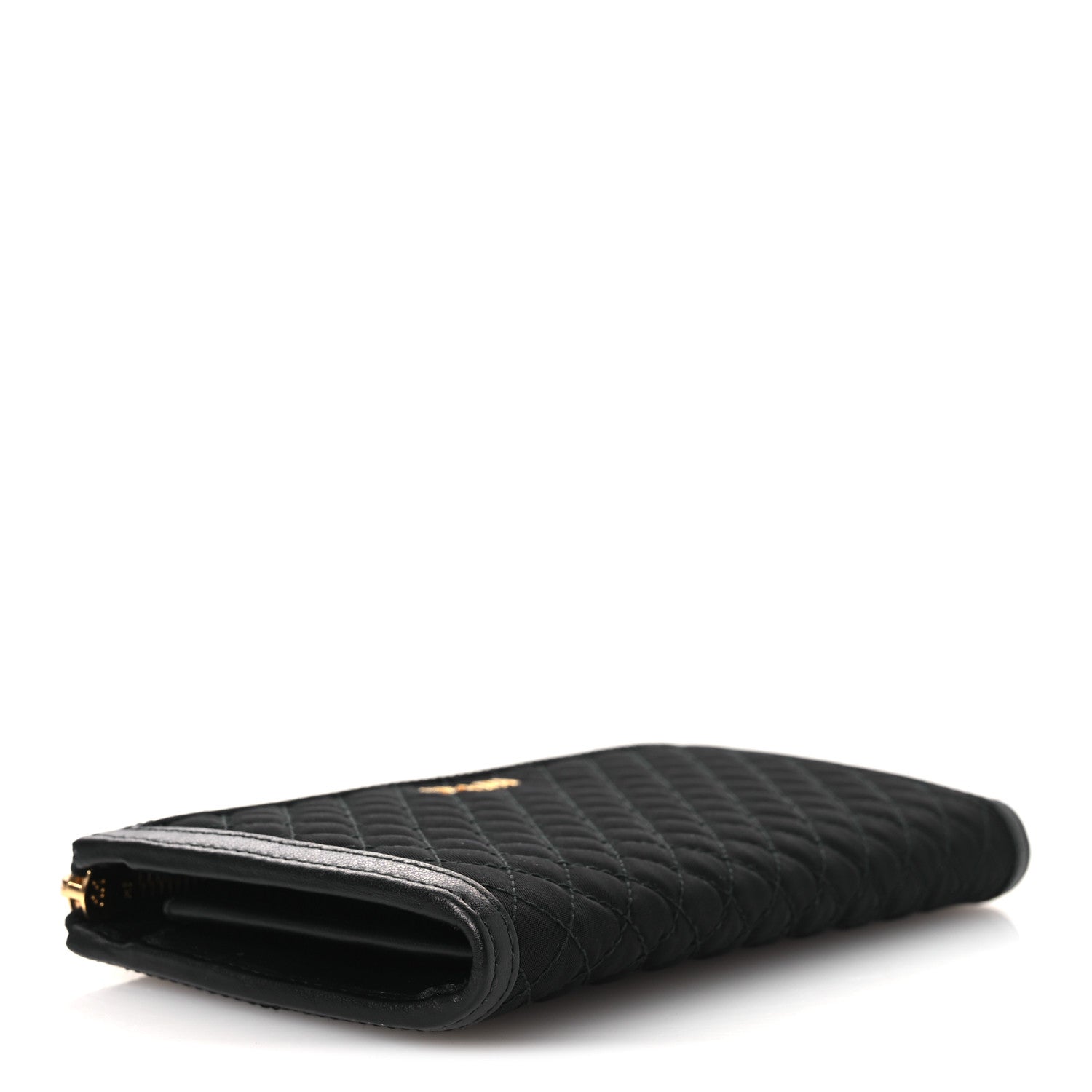 Prada Tessuto Nylon Quilted Zip Around Wallet Black 4 of 8