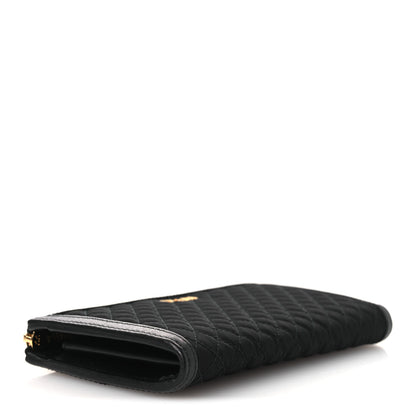 Prada Tessuto Nylon Quilted Zip Around Wallet Black 4 of 8