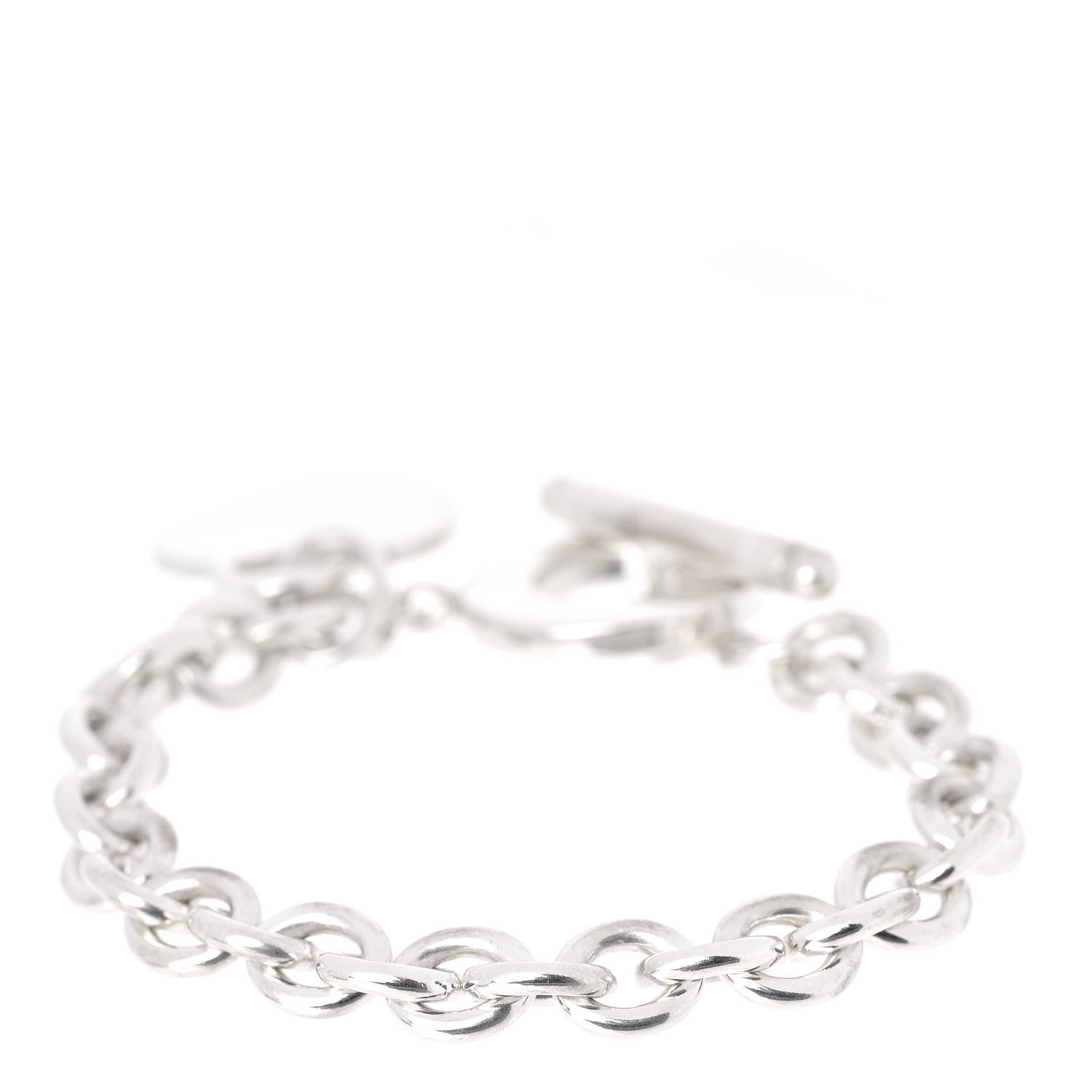 Tiffany Sterling Silver Heart Tag Toggle Bracelet 3 of 4