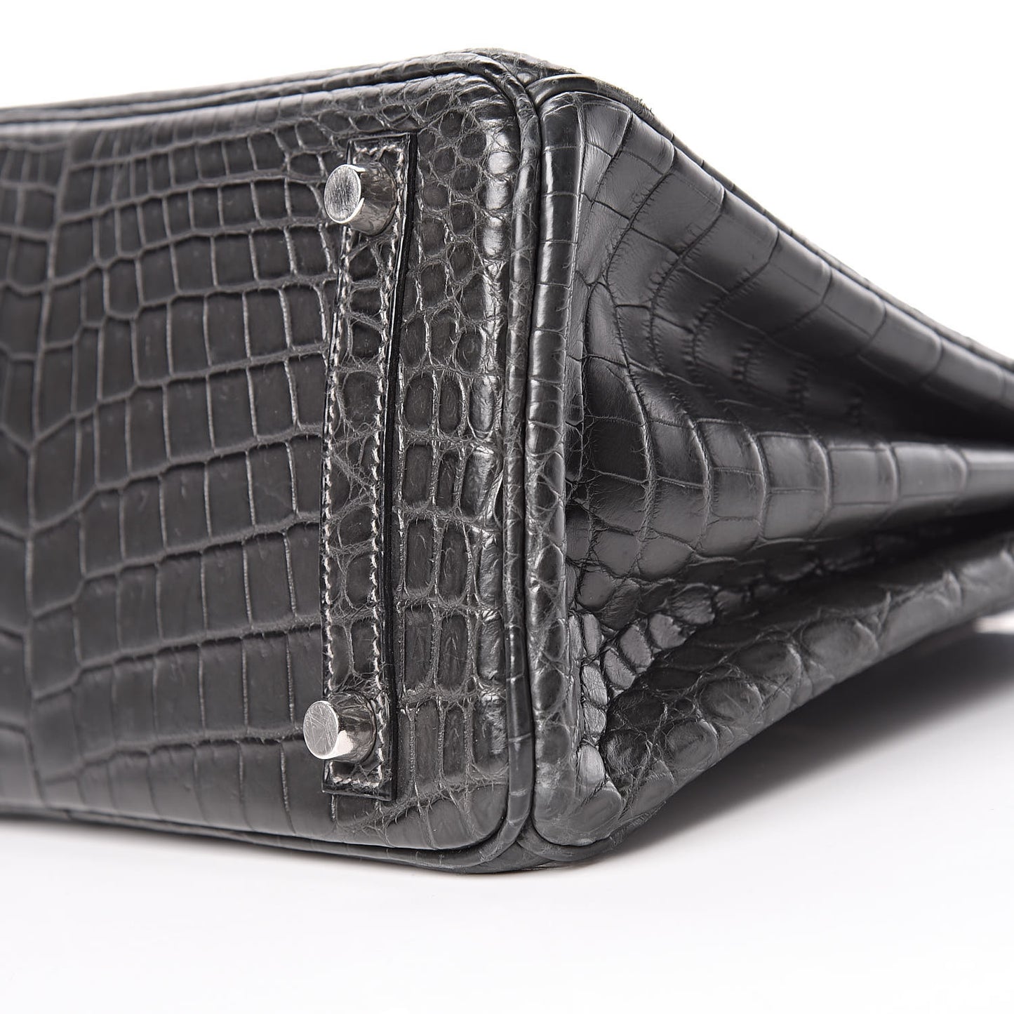 Matte Niloticus Crocodile Birkin 25 Graphite