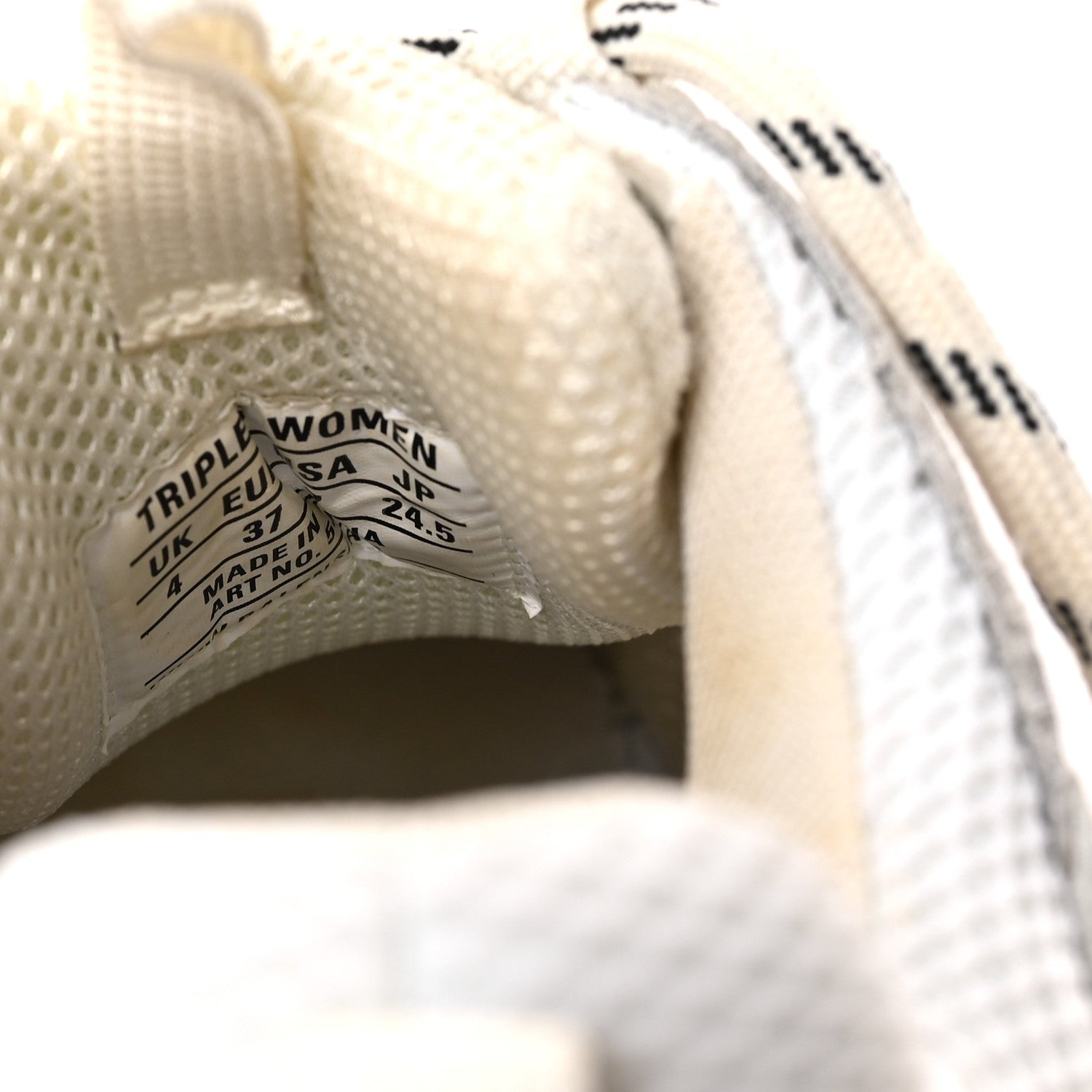 Balenciaga Fabric Mesh Clear Sole Womens Triple S Sneakers 37 Beige 8 of 8