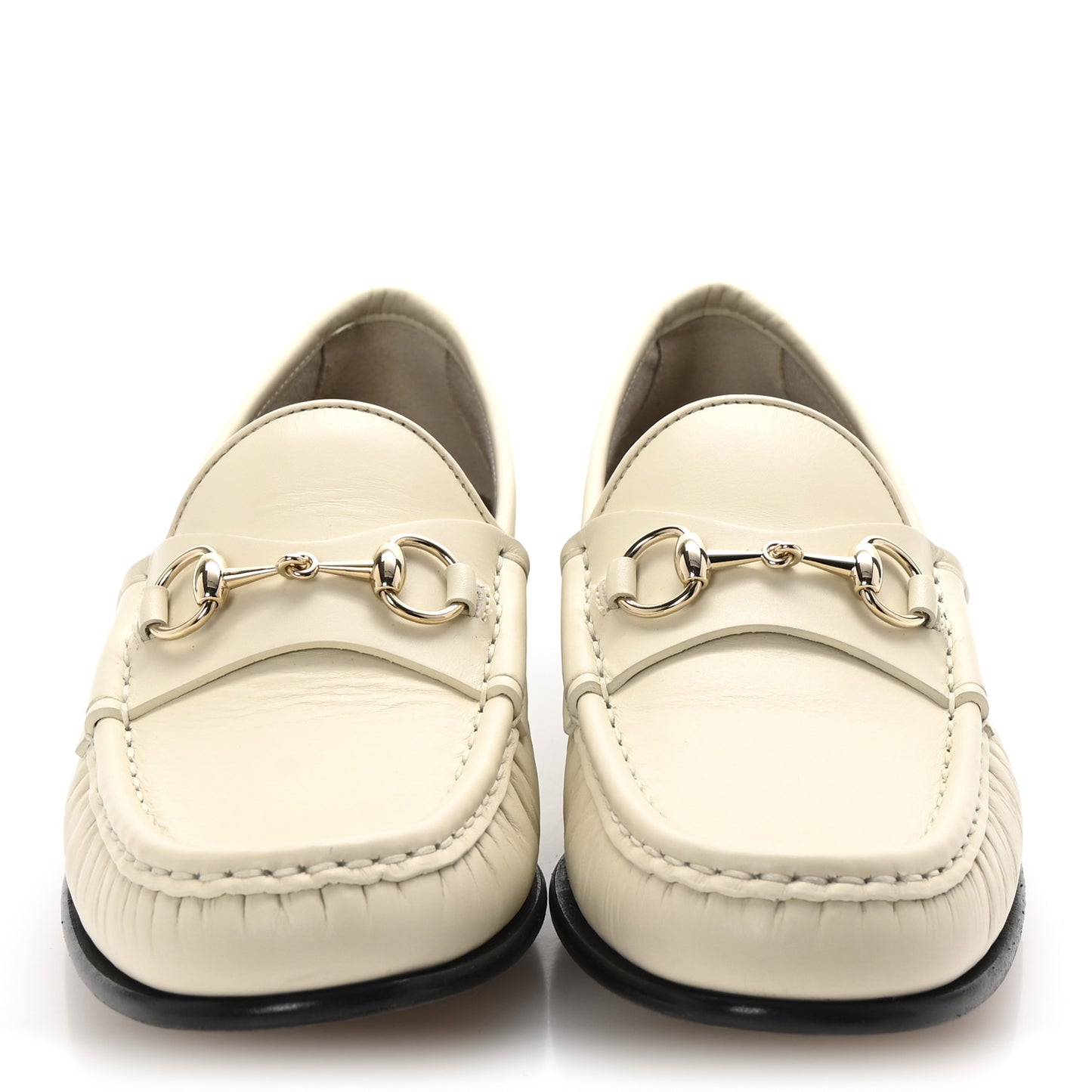 Betis Glamour Calfskin Womens 1953 Horsebit Loafers 37.5 Mystic White