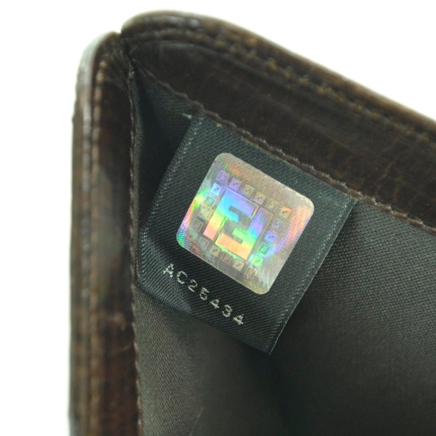 Zucchino Vitello Compact Zip Around Wallet Mogano Panna Bruciato