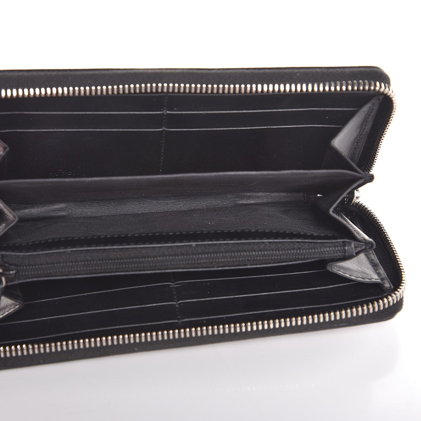 GG Supreme Monogram Kingsnake Zip Around Wallet Black