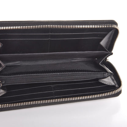 Gucci GG Supreme Monogram Kingsnake Zip Around Wallet Black 5 of 8