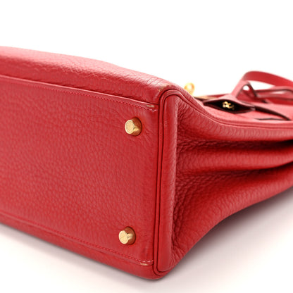 Hermes Taurillon Clemence Kelly Retourne 32 Rouge Casaque 10 of 13