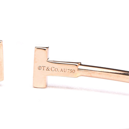 Tiffany 18K Rose Gold Narrow T Wire Bracelet 4 of 5
