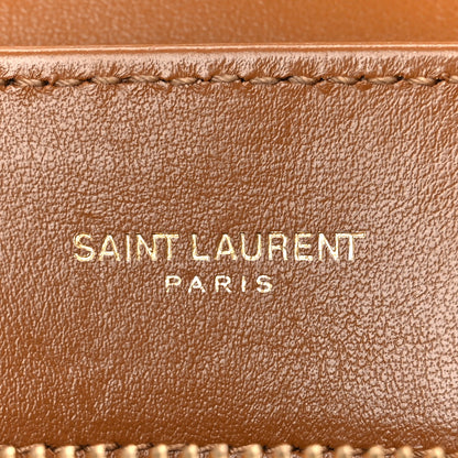 Saint Laurent Calfskin Y Quilted Monogram Small Loulou Chain Satchel Dark Natural 6 of 12