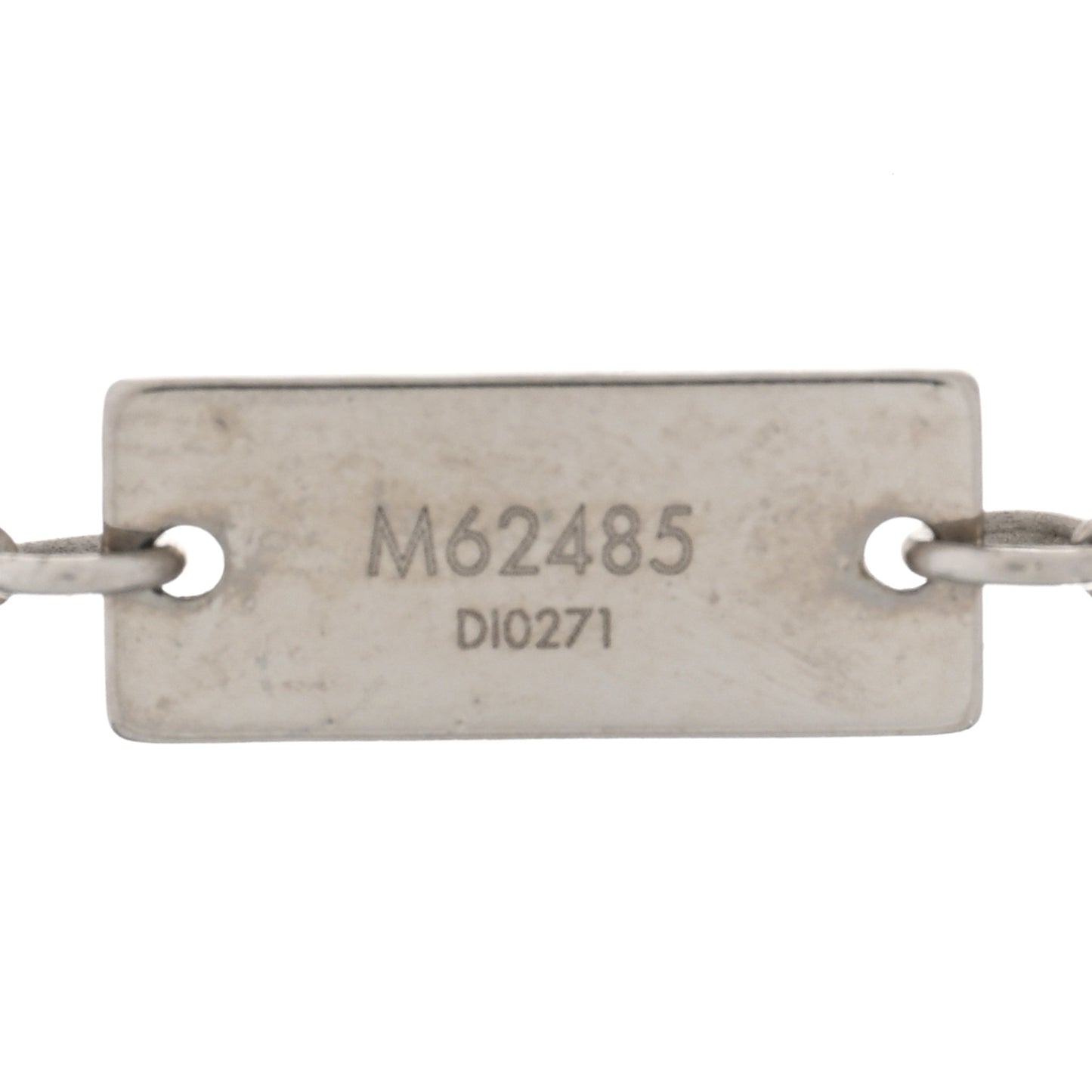 Zamac Palladium Monogram Charms Necklace Silver