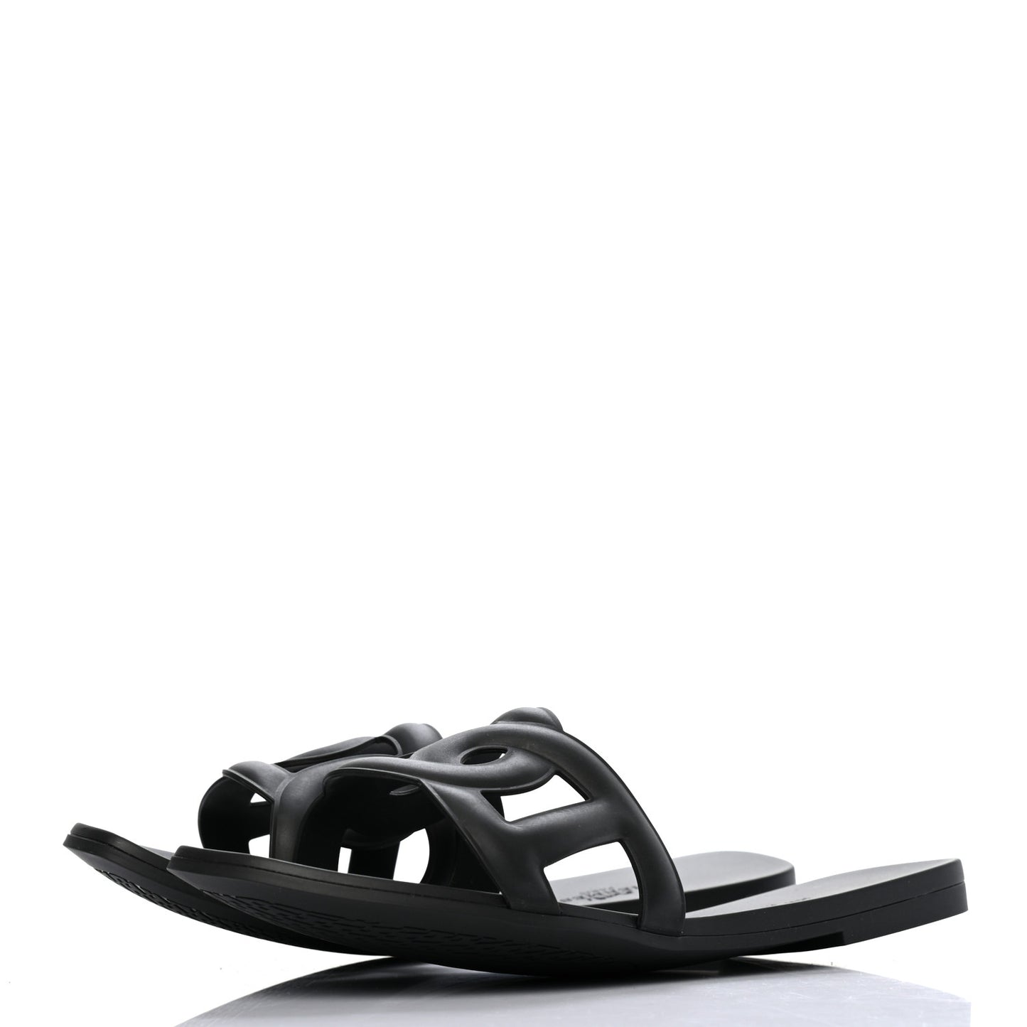 Rubber Aloha Sandals 39 Black