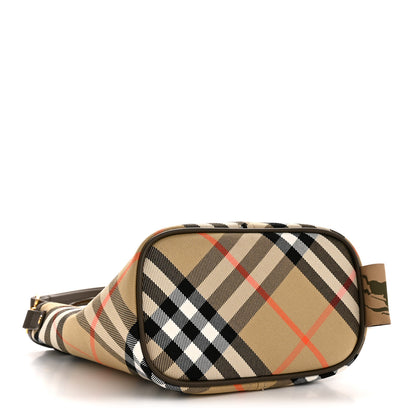 Burberry Nova Check Mini Bucket Bag Beige 7 of 21