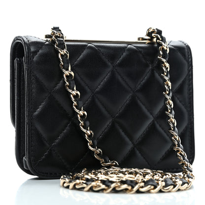 Chanel Lambskin Quilted Trendy CC Card Holder On Chain Black 2 of 4