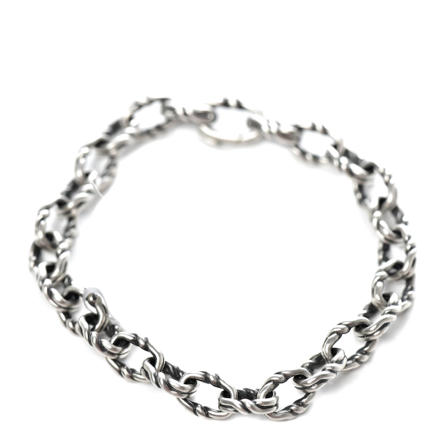 Sterling Silver 8mm Twist Link Chain Bracelet