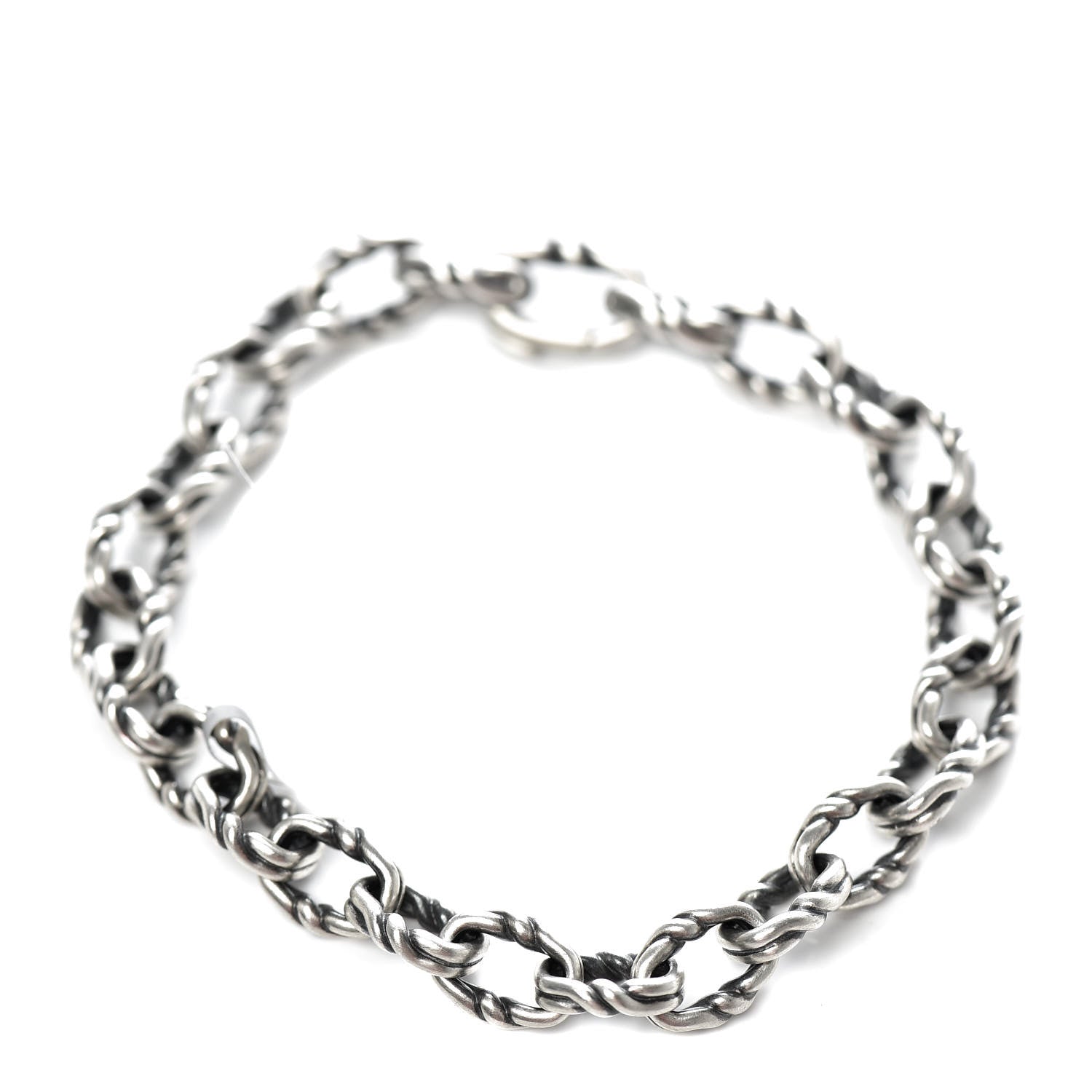 David Yurman Sterling Silver 8mm Twist Link Chain Bracelet 1 of 4