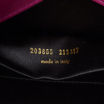 Saint Laurent Textured Patent Monogram Large Belle De Jour Clutch Fuchsia 7 of 7