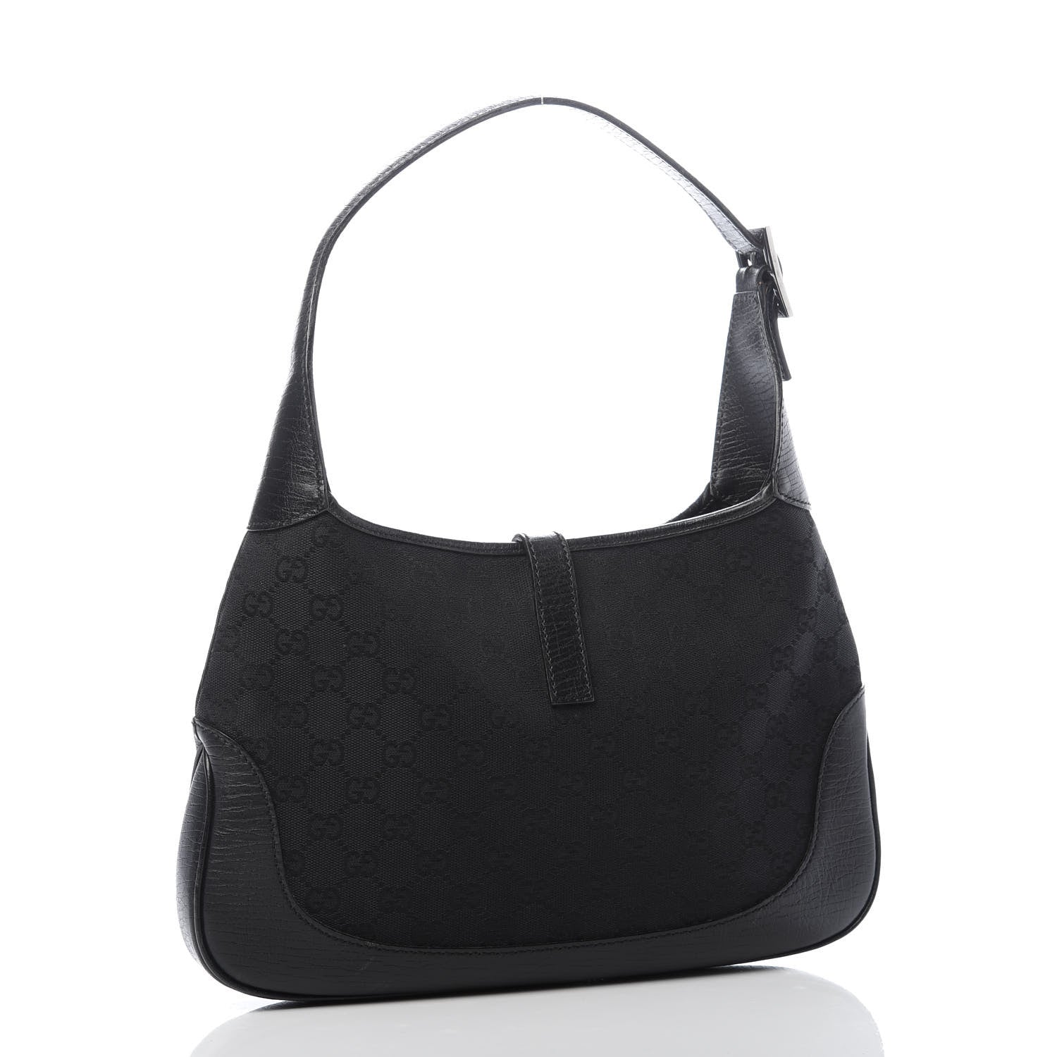 Gucci Monogram Small Jackie O Hobo Black 3 of 11