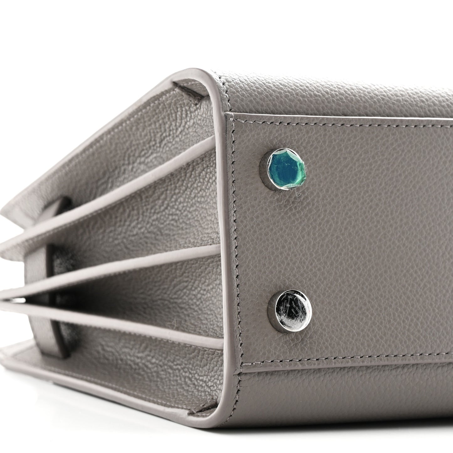Grained Calfskin Nano Sac De Jour Fog