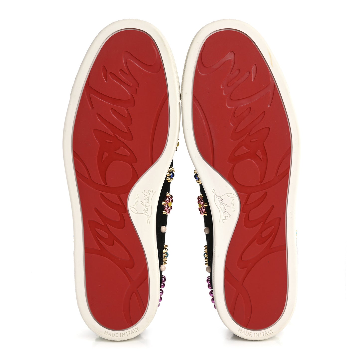 Veau Velours Beaded Candy Boat Flats 39 Black