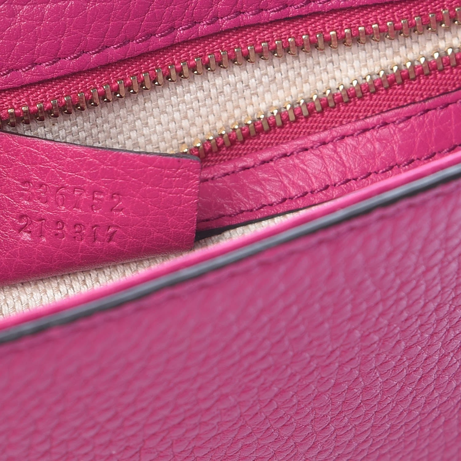 Gucci Cellarius Calfskin Medium Soho Flap Crossbody Bright Bouganville 7 of 7