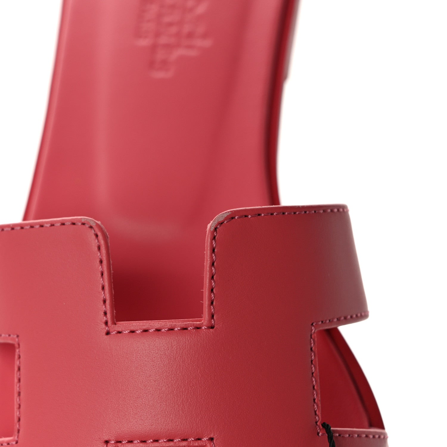 Hermes Box Calfskin Oran Sandals 37 Rose Boise 10 of 10