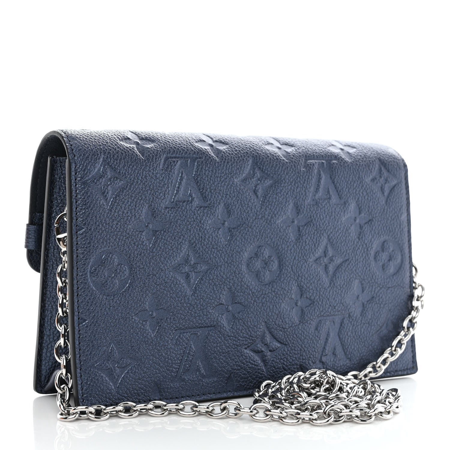 Louis Vuitton Metalli Empreinte Monogram Vavin Chain Wallet Navy Nacre 3 of 7