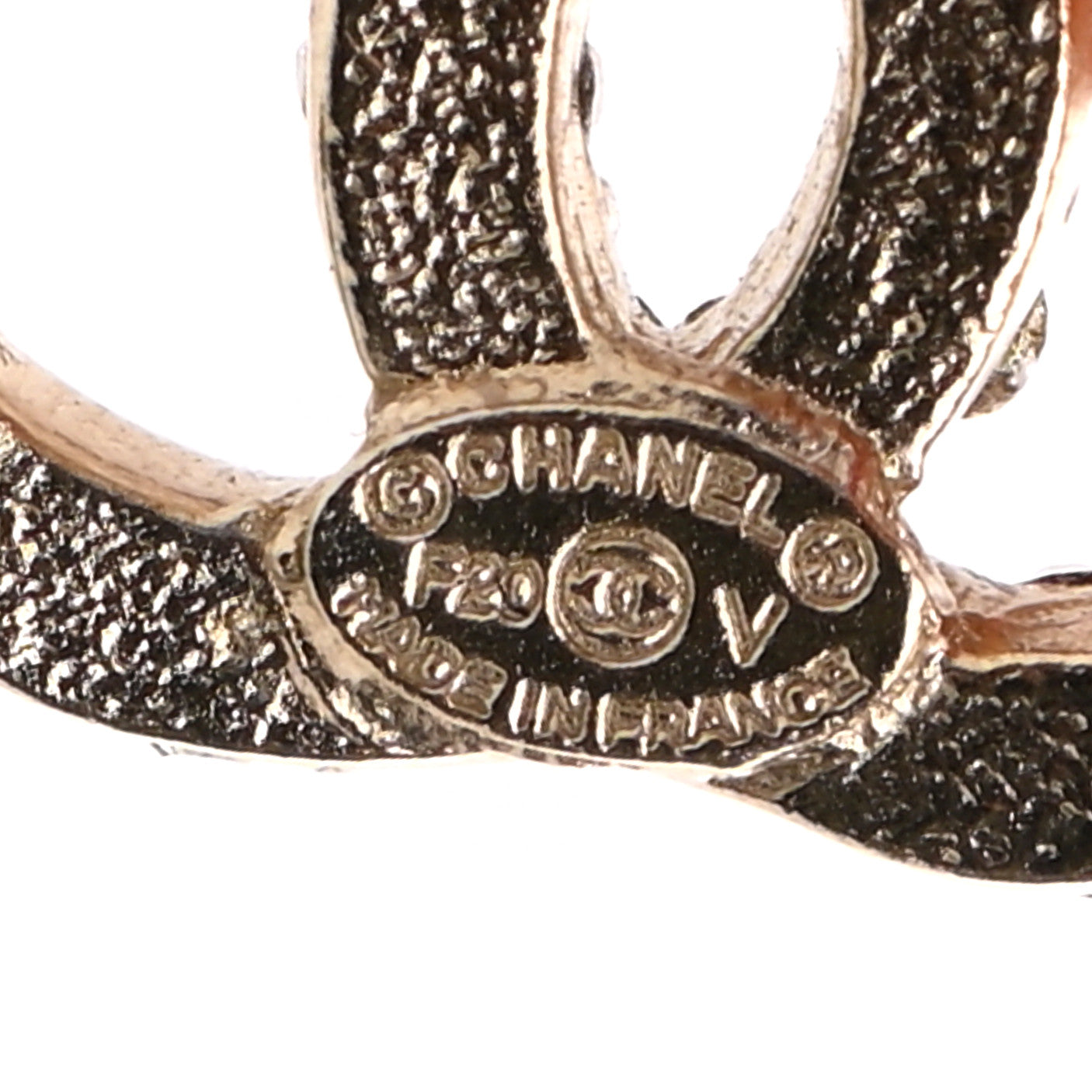 Chanel Crystal CC Earrings Gold 4 of 4