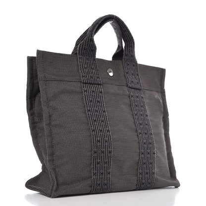 Hermes Canvas Herline PM Tote Grey 4 of 8