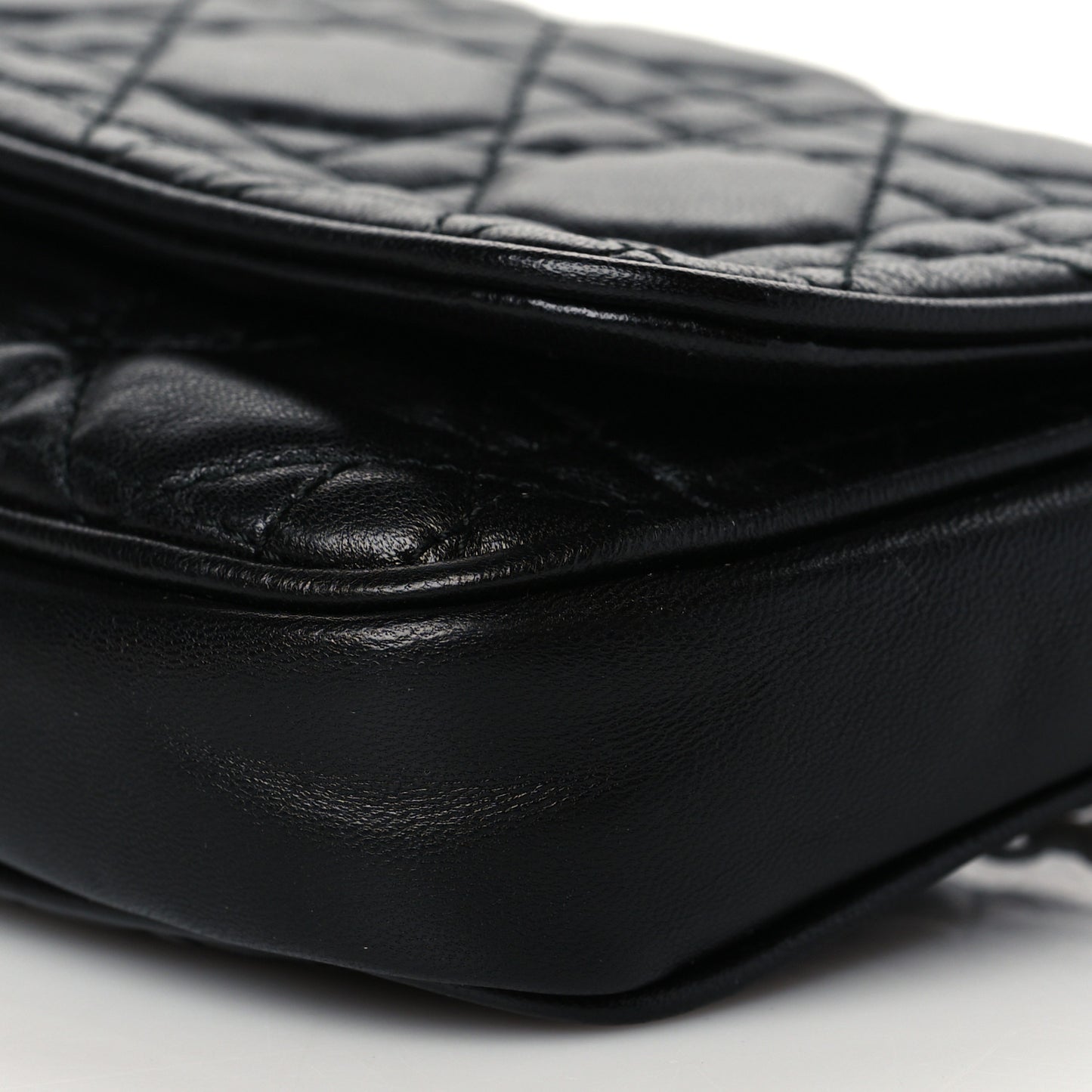 Lambskin Cannage Lady Dior Pochette Black