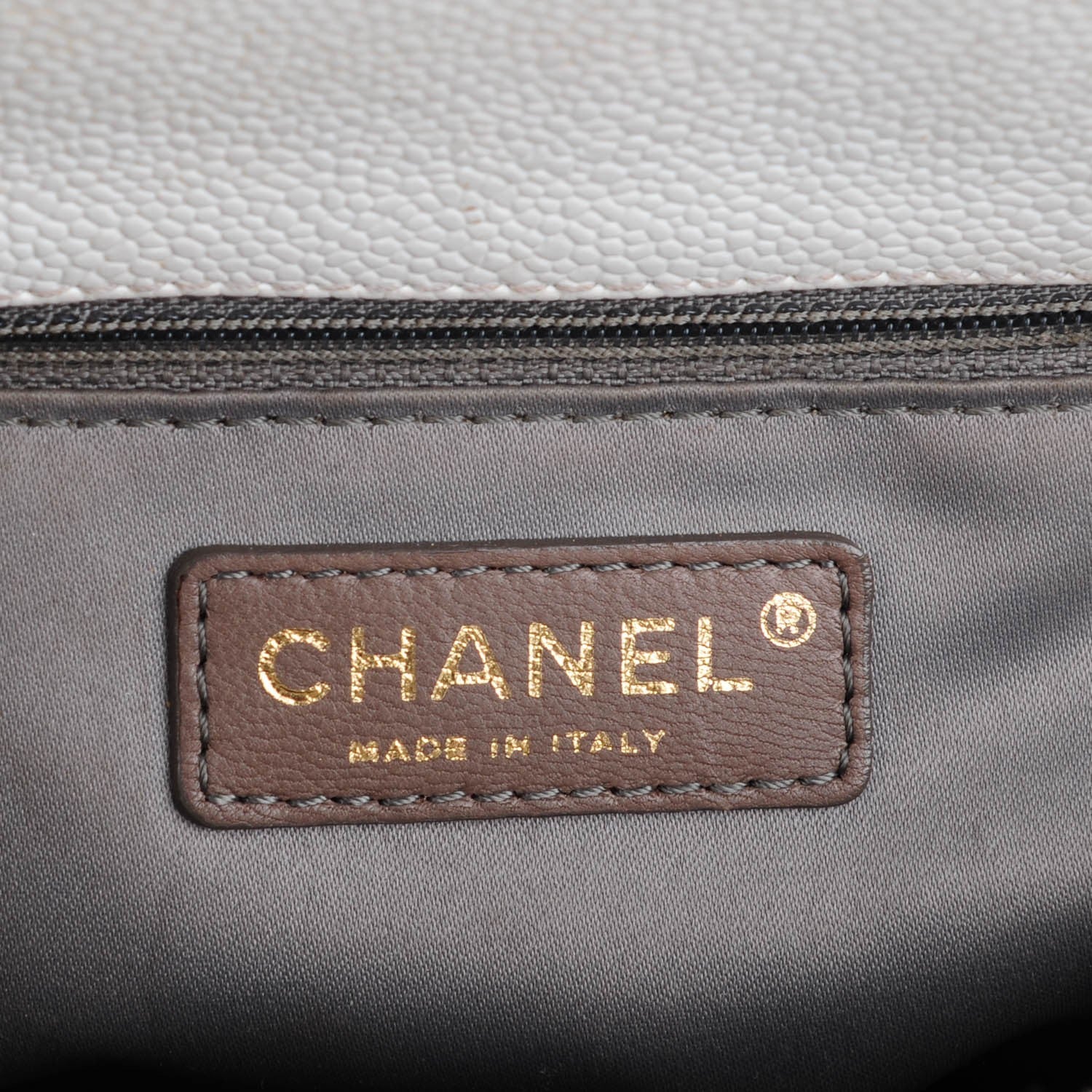 Chanel Caviar Quilted Grand Shopping Tote GST White 6 of 7