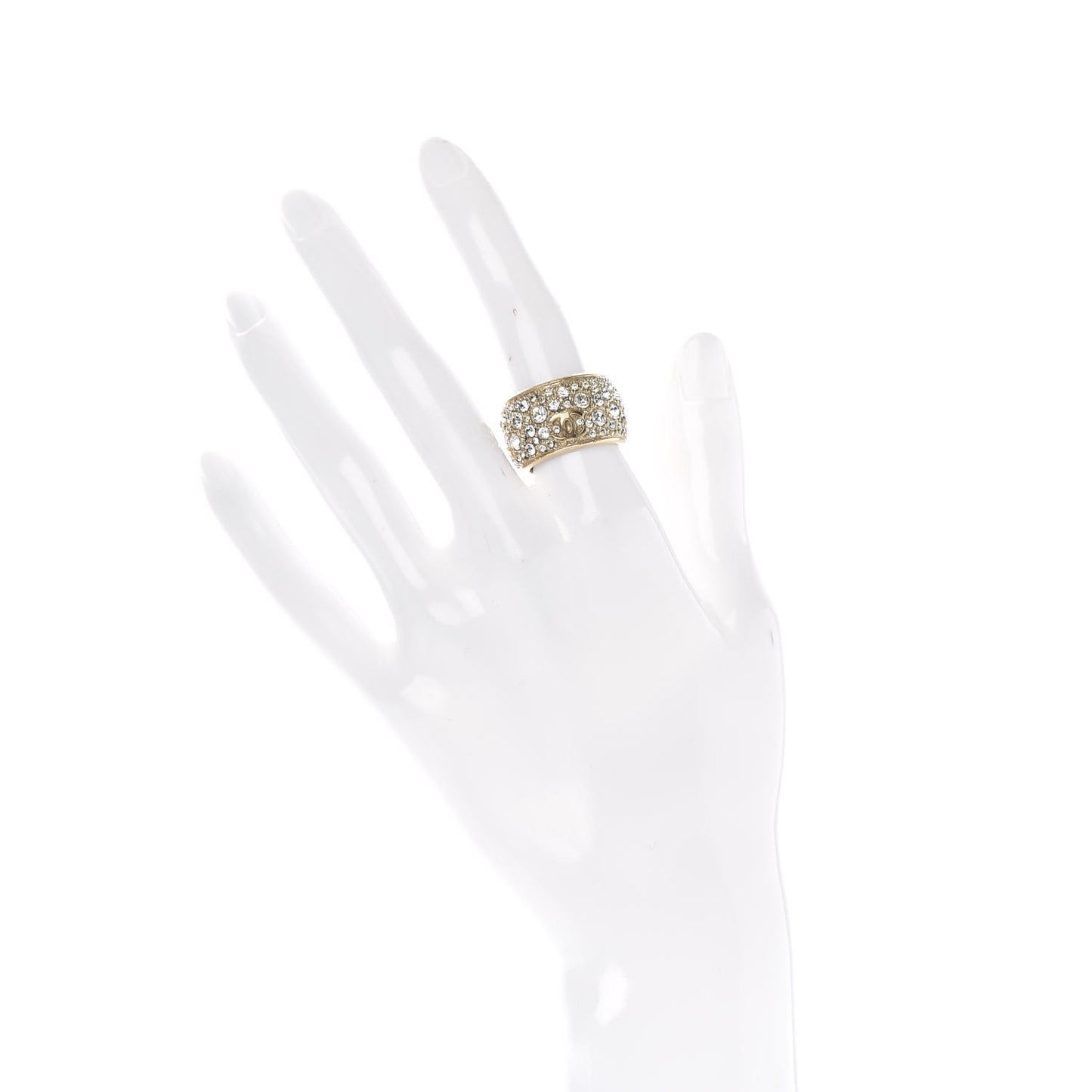 Crystal CC Ring 6.5 Gold