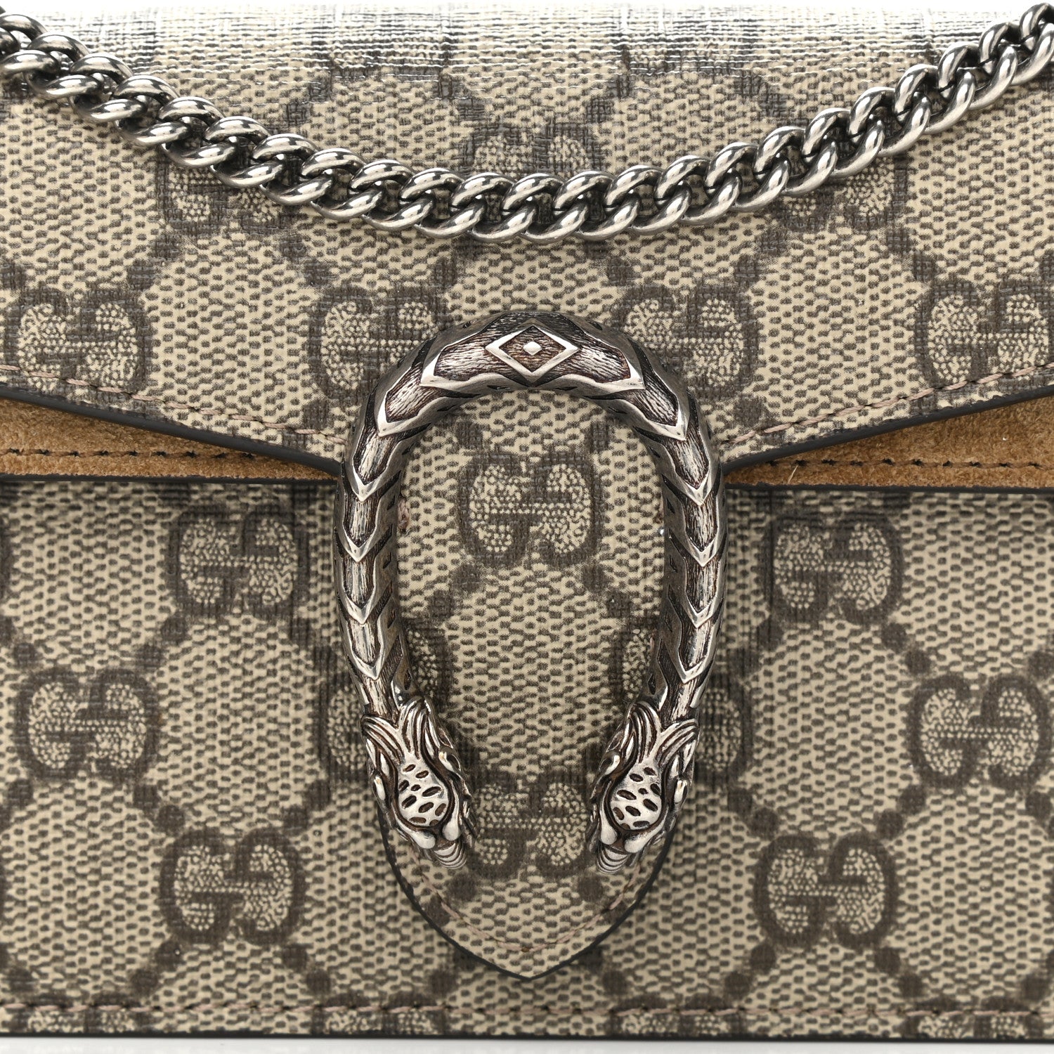 Gucci GG Supreme Monogram Super Mini Dionysus Shoulder Bag Taupe 7 of 11