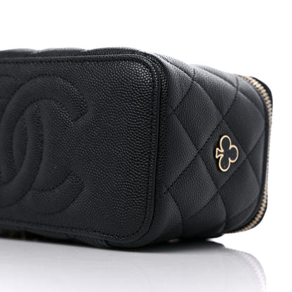 Chanel Caviar Quilted Enamel Coco Casino Small Vanity Case With Chain Black 9 of 10