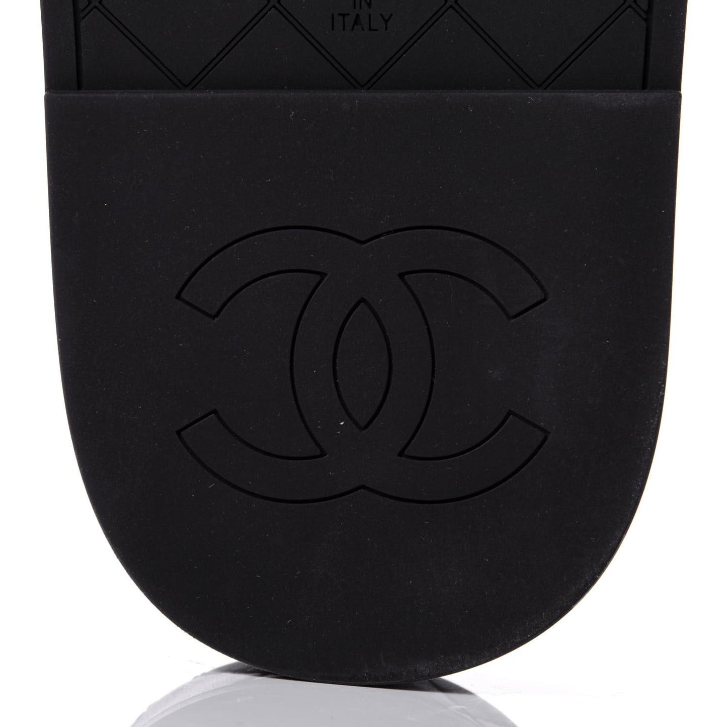 Lambskin Quilted CC Mules Sandals 38 Black