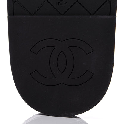 Chanel Lambskin Quilted CC Mules Sandals 38 Black 8 of 11